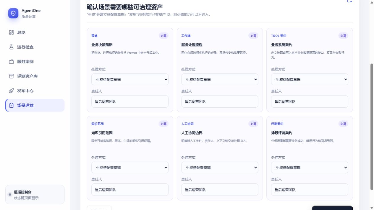 ResolveAI 最小资产计划页面